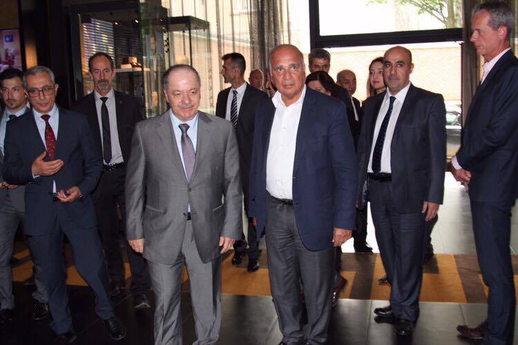 Bi wêne.. Serok Barzanî gihêşt Brûkselê 